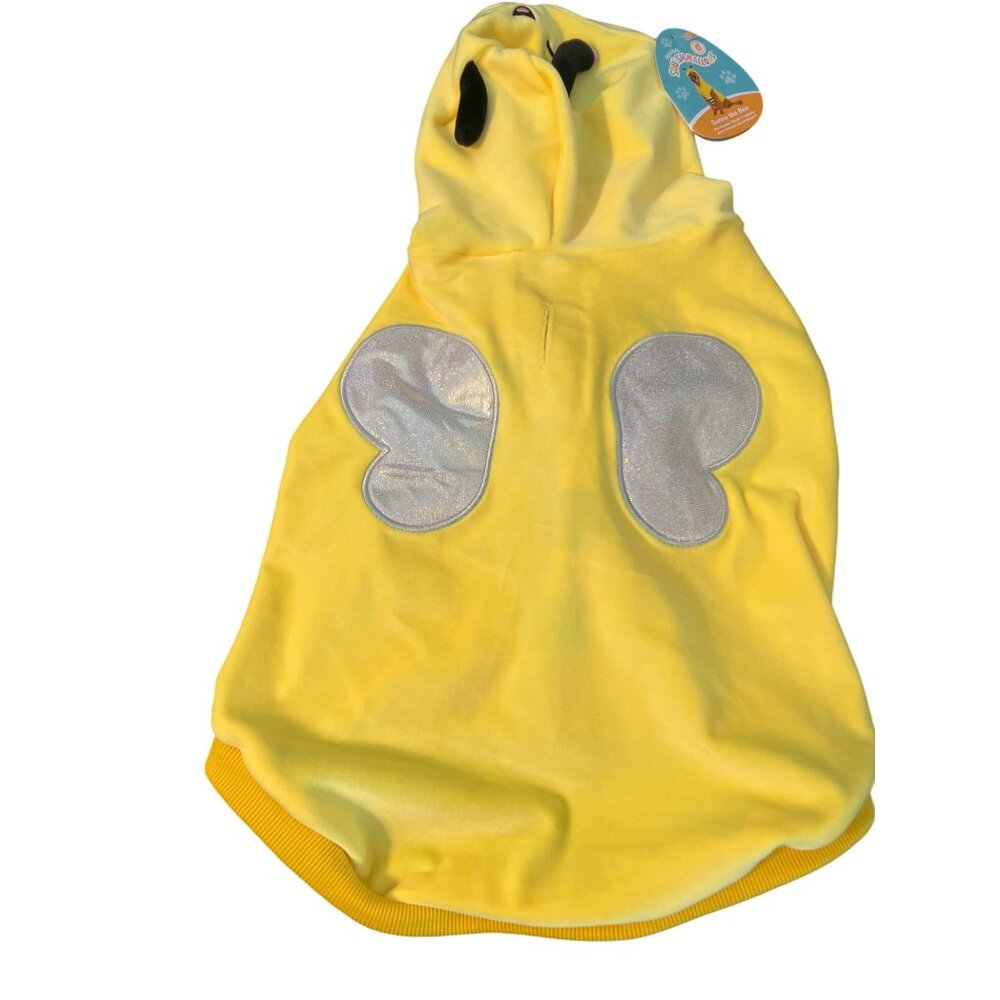 Squishmallows Sunny The Bee Pet Dog Hoodie Costume Glitter Wings Sz Medium NWT